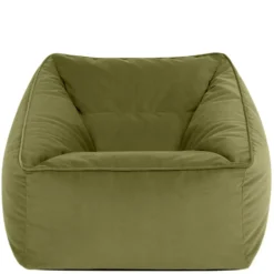 icon Zitzack Natalia - Fluwelen Zitzakfauteuil - Olijfgroen