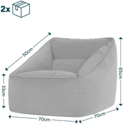 icon Zitzack Natalia - Fluwelen Zitzakfauteuil - Houtskool