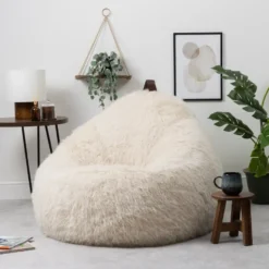 icon Zitzak Cocoon - Zitzak van Imitatiebont - Wit