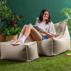 icon Zitzak en Poef Alto - Zitzak Fauteuil Buiten - Beige