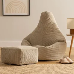 icon Zitzak en Poef Dalton - Corduroy Zitzak - Beige