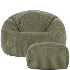 icon Zitzak en Poef Kingston - Corduroy Zitzak - Saliegroen