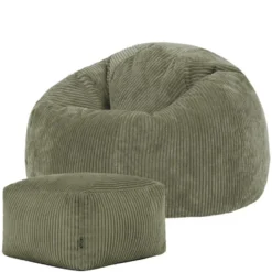 icon Zitzak en Poef Kingston - Corduroy Zitzak - Saliegroen