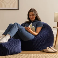 icon Zitzak en Poef Kingston - Corduroy Zitzak - Donkerblauw