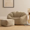 icon Zitzak en Poef Kingston - Corduroy Zitzak - Beige
