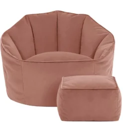 icon Zitzak en Poef Sirena - Zitzak Velvet - Oud roze