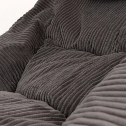icon Zitzak en XL Poef Natalia - Corduroy Zitzak - Houtskool