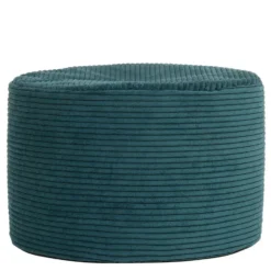 icon Zitzak en XL Poef Natalia - Corduroy Zitzak - Blauwgroen