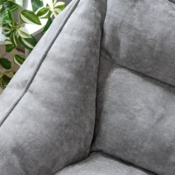 icon Zitzak Natalia - Chenille Zitzak Fauteuil - Grijs