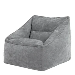 icon Zitzak Natalia - Chenille Zitzak Fauteuil - Grijs