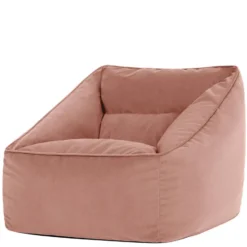 icon Zitzak Natalia - Fluwelen Zitzakfauteuil - Oud roze