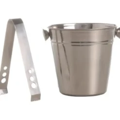 IJsemmertje - RVS - D12 cm - met tang voor ijsblokjes