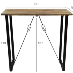 Industriële bartafel Vegas 130x70x110 cm Mangohout - Mangohout - Bruin