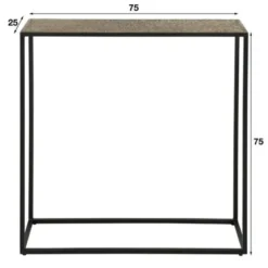 Industriële sidetable Lizzy metallic brons - 25x75x75 cm - Brons - Bronskleurig