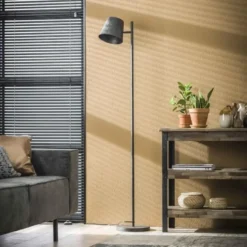 Industriële vloerlamp Sienna metaal antraciet - 157x37x157 cm - Metaal - Grijs