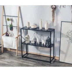 Industriële zwarte metalen consolestijl