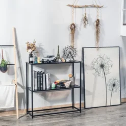 Industriële zwarte metalen consolestijl