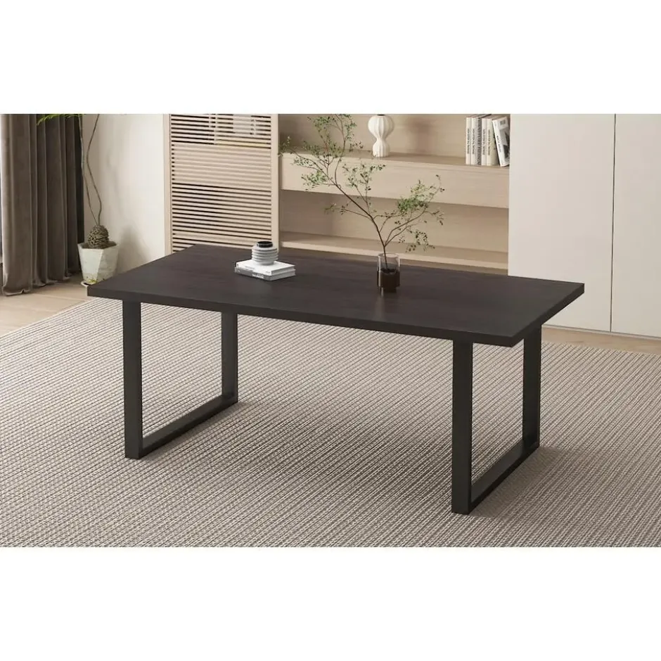 Interiax Eettafel 'Oliver' 180 cm Decor Donkerbruin