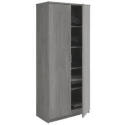 Interiax Kledingkast 'Amelie' - Grijze Eik - 2 Deurs - 180x80x40 cm