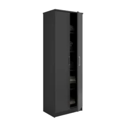 Interiax Kledingkast 'Amelie' - Antraciet - 2 Deurs - 180x80x40 cm