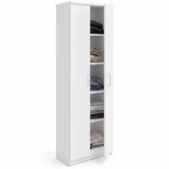 Interiax Kledingkast 'Amelie' - Wit - 2 Deurs - 180x60x40 cm