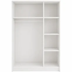 Interiax Kledingkast 'Amelie' - Wit - 3 Deurs - 180x120x54 cm