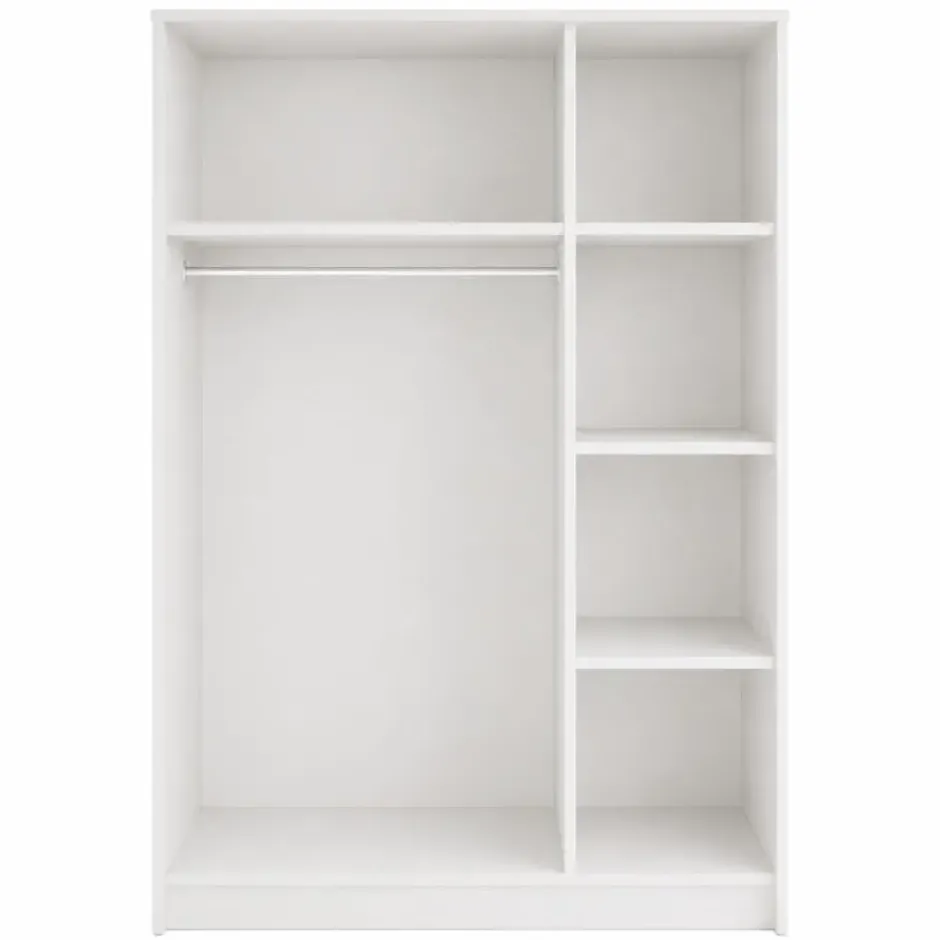 Interiax Kledingkast 'Amelie' - Wit - 3 Deurs - 180x120x54 cm