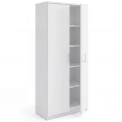Interiax Kledingkast 'Amelie' - Wit - 2 Deurs - 180x80x40 cm