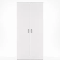 Interiax Kledingkast 'Amelie' - Wit - 2 Deurs - 180x80x40 cm