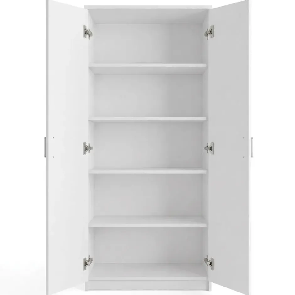 Interiax Kledingkast 'Amelie' - Wit - 2 Deurs - 180x80x40 cm