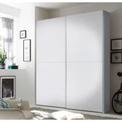 Interiax Kledingkast 'Emma' - Wit - Schuifdeurkast - 195x170x57.5 cm