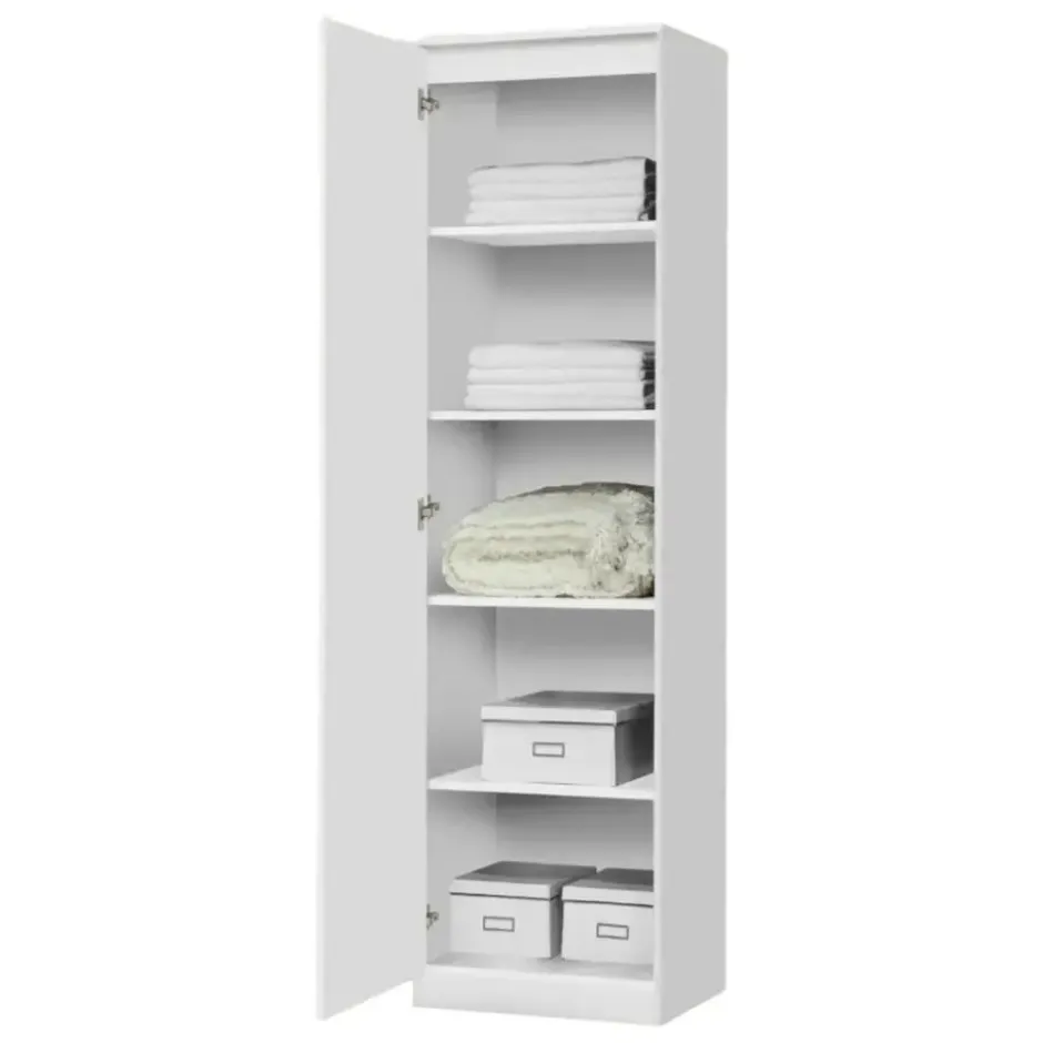 Interiax Kledingkast 'Lucas' - Wit - 1 Deurs - 184x50x52 cm