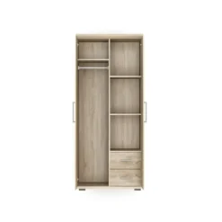 Interiax Kledingkast 'Mila' - Sonoma Eik - 2 Deurs - 183x80x52cm