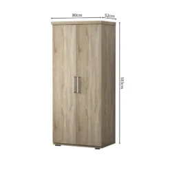 Interiax Kledingkast 'Mila' - Sonoma Eik - 2 Deurs - 183x80x52cm