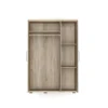 Interiax Kledingkast 'Mila' - Sonoma Eik - 3 Deurs - 183x120x52cm