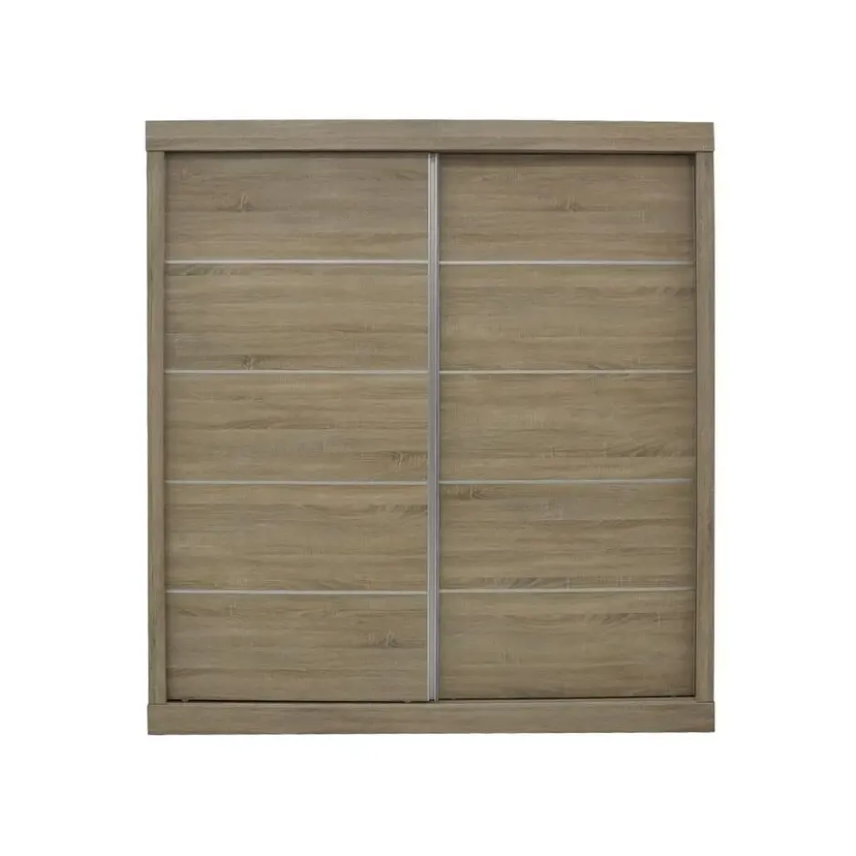 Interiax Kledingkast 'Mila' - Sonoma Eik - Schuifdeurkast - 197x182x52 cm