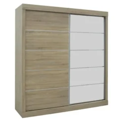 Interiax Kledingkast 'Mila' - Sonoma Eik - Schuifdeurkast - 197x182x52 cm