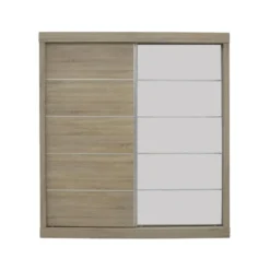 Interiax Kledingkast 'Mila' - Sonoma Eik - Schuifdeurkast - 197x182x52 cm