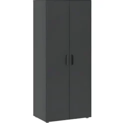 Interiax Kledingkast 'Verona' - 2 Deuren - Antraciet - 179x74x51,9cm