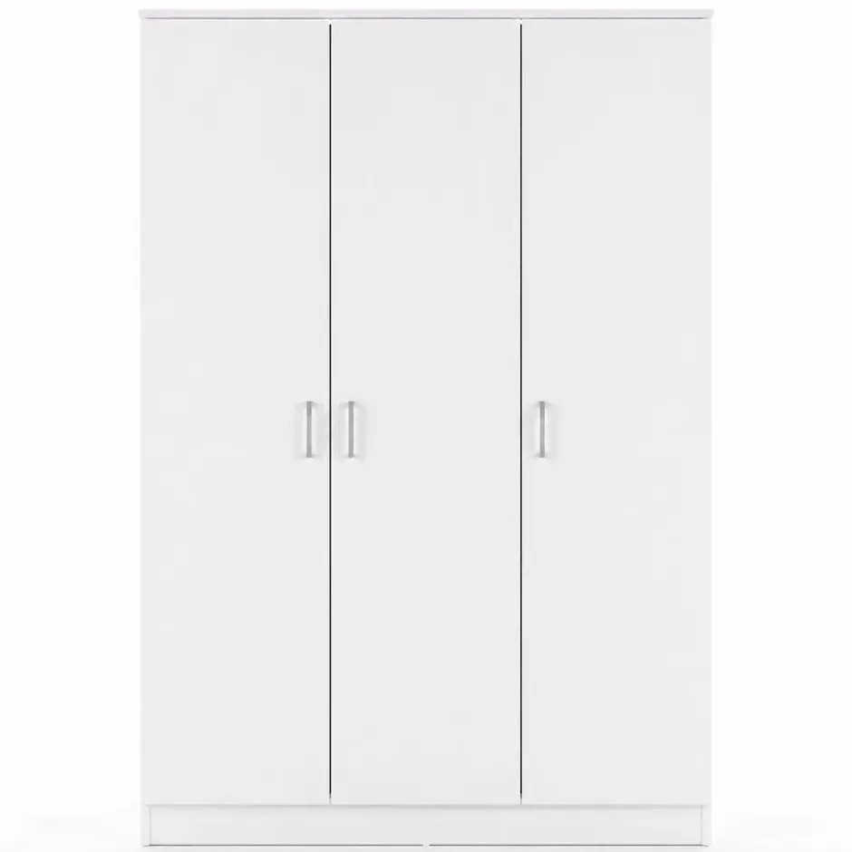 Interiax Opbergkast - Kledingkast 'Amelie' - Wit - 3 Deurs - 180x120x40cm
