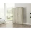Interiax Opbergkast - Kledingkast 'Amelie' - Sonoma Eik - 3 Deurs - 180x120x40cm