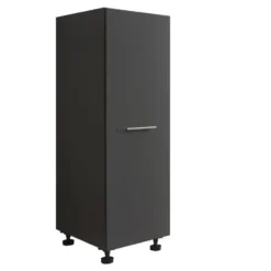 Interiax WASHWALL 'Mary' Wasmachine Opbergkast Antraciet - 162x50x67.5 cm