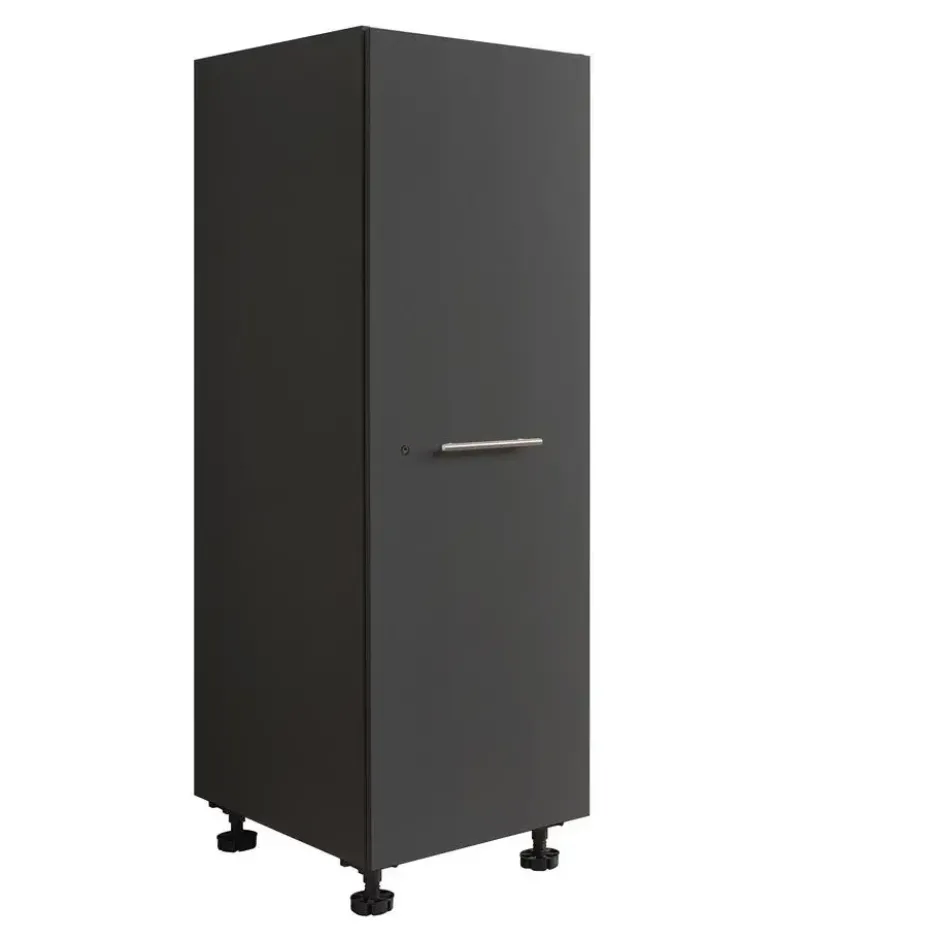 Interiax WASHWALL 'Mary' Wasmachine Opbergkast Antraciet - 162x50x67.5 cm