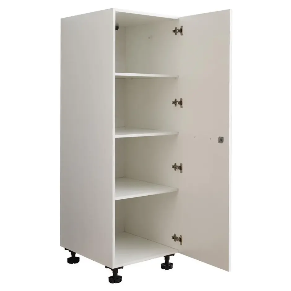 Interiax WASHWALL 'Mary' Wasmachine Opbergkast Wit - 162x50x67.5 cm