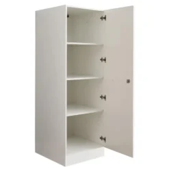 Interiax WASHWALL 'Mary' Wasmachine Opbergkast Wit - 162x50x67.5 cm