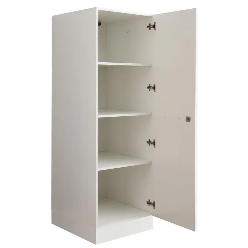 Interiax WASHWALL 'Mary' Wasmachine Opbergkast Wit - 162x50x67.5 cm