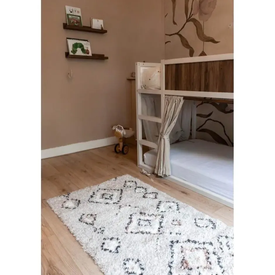 Interieur05 Berber Vloerkleed Ikat grijs/beige - 150 x 80 cm