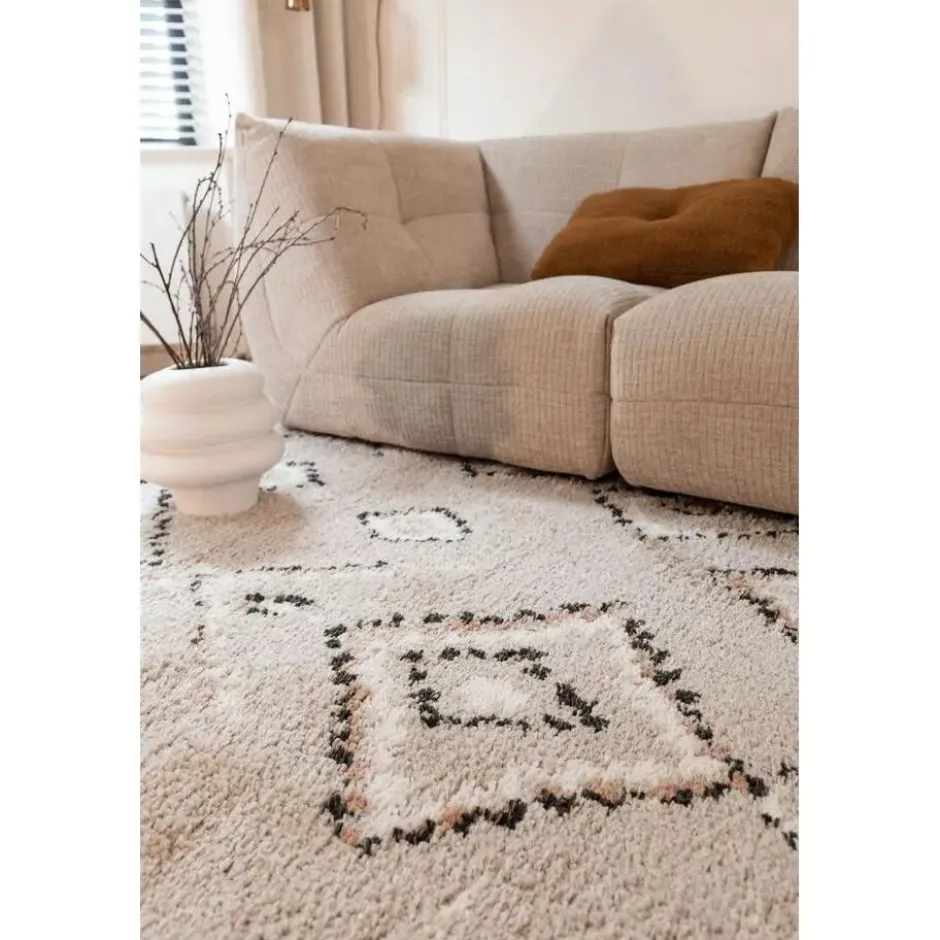 Interieur05 Berber Vloerkleed Ikat grijs/beige - 150 x 80 cm