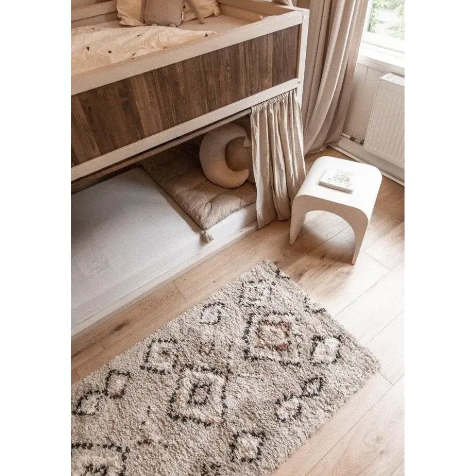Interieur05 Berber Vloerkleed Ikat grijs/beige - 150 x 80 cm