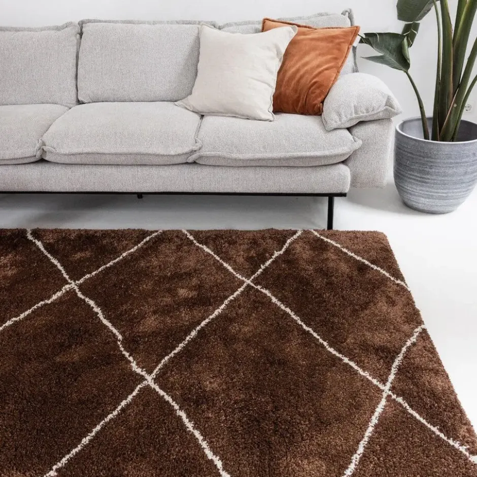 Interieur05 berber vloerkleed Nea roest/creme - 290 x 200 cm